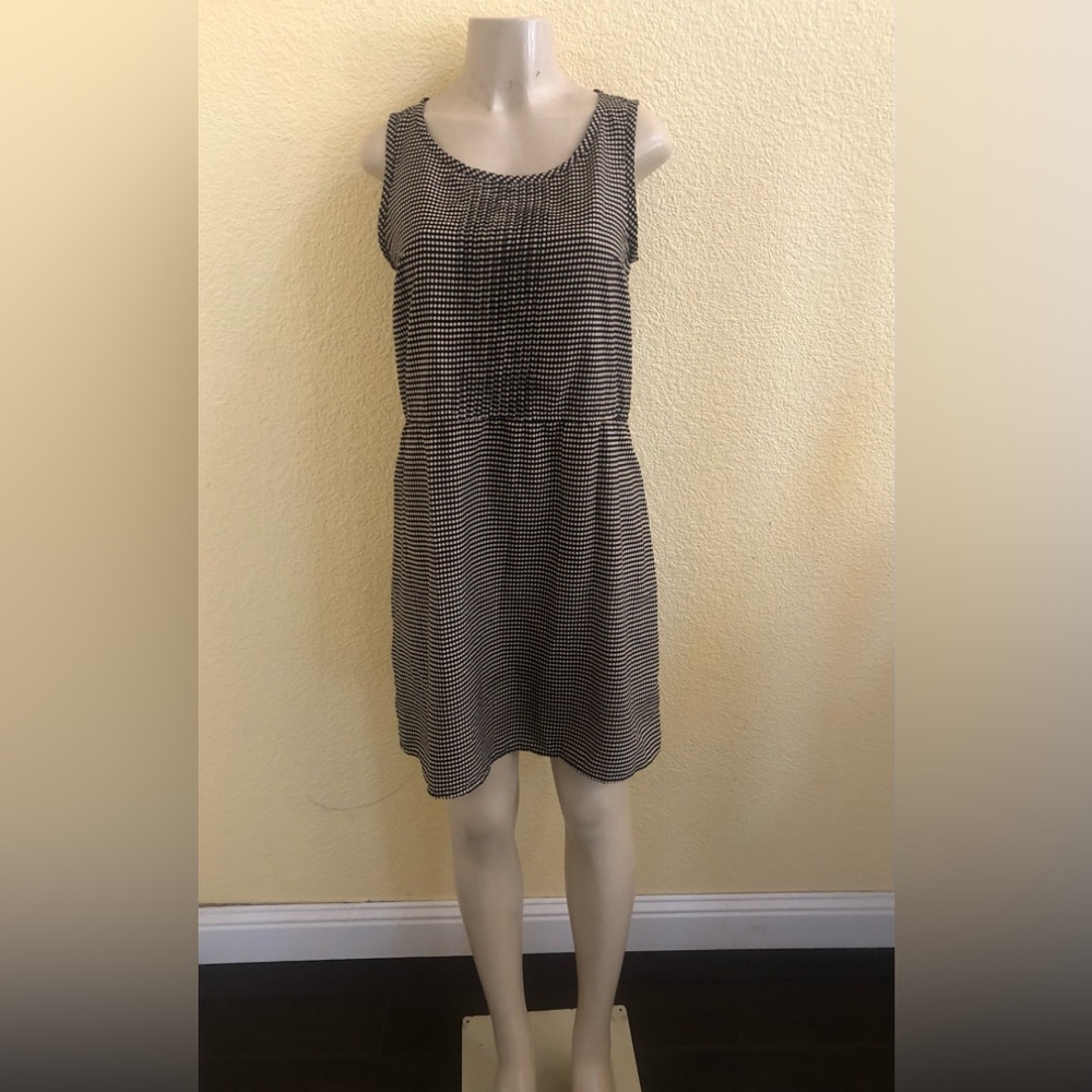 MNG by Mango tan polka dot sleeveless dress size 4
